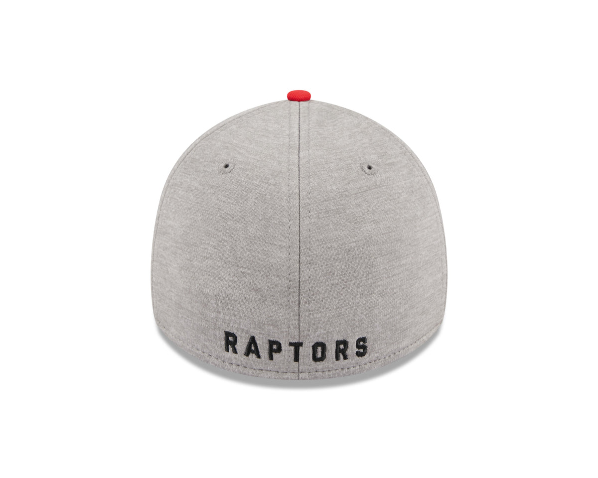 Toronto Raptors NBA New Era Men Grey/Red 39Thirty E3 Stripe Stretch Fit Hat product image 2, provided for visual reference