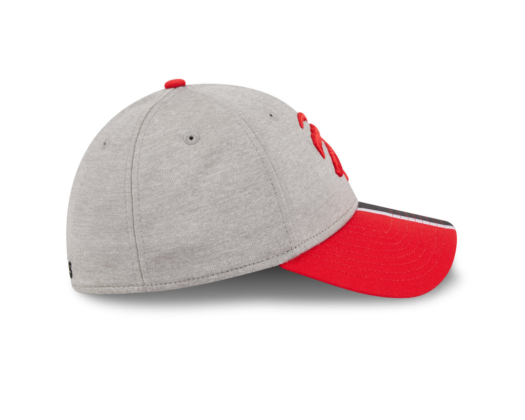 Toronto Raptors NBA New Era Men Grey/Red 39Thirty E3 Stripe Stretch Fit Hat product image 6, provided for visual reference