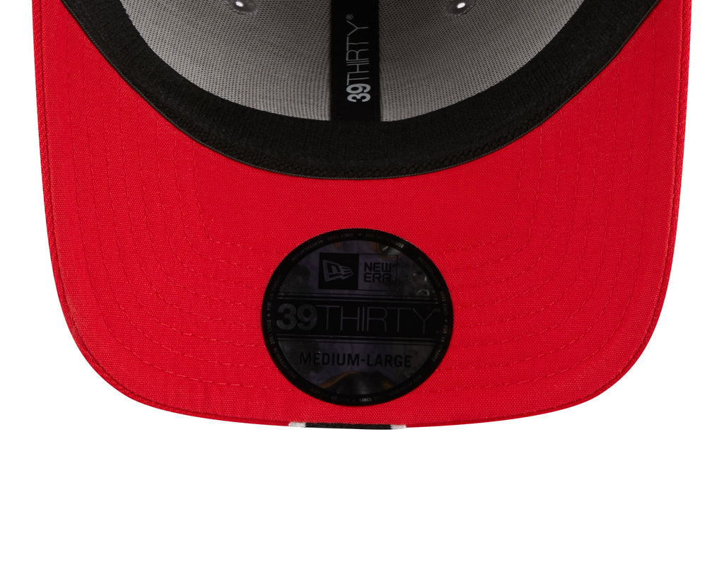 Toronto Raptors NBA New Era Men Grey/Red 39Thirty E3 Stripe Stretch Fit Hat product image 7, provided for visual reference