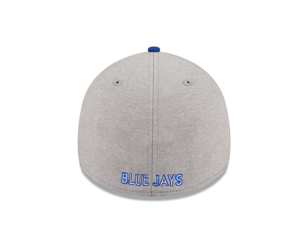 Toronto Blue Jays MLB New Era Men Navy 39Thirty Stripe E3 Stretch Fit Hat product image 2, provided for visual reference and