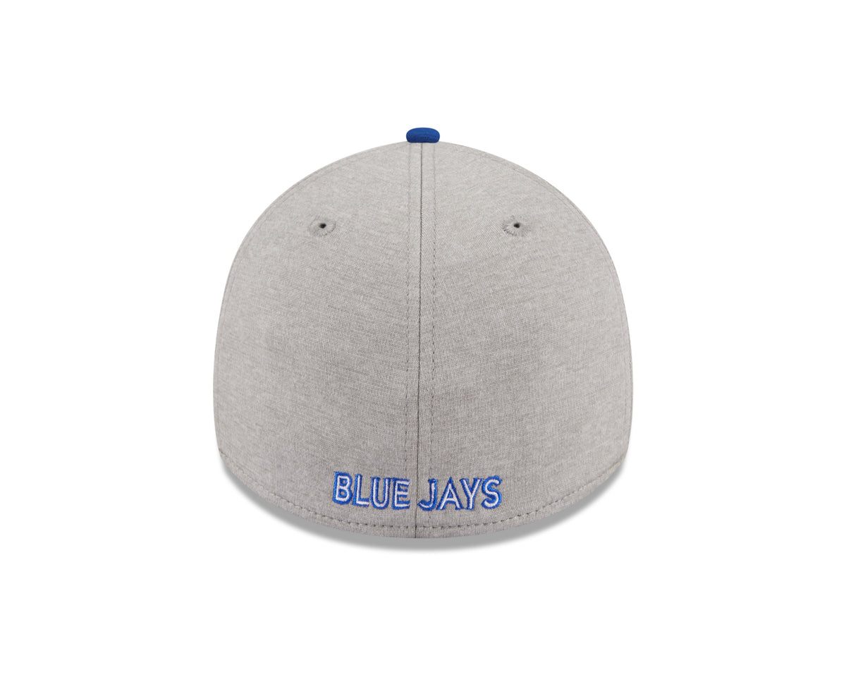 Toronto Blue Jays MLB New Era Men Navy 39Thirty Stripe E3 Stretch Fit Hat product image 2, provided for visual reference and