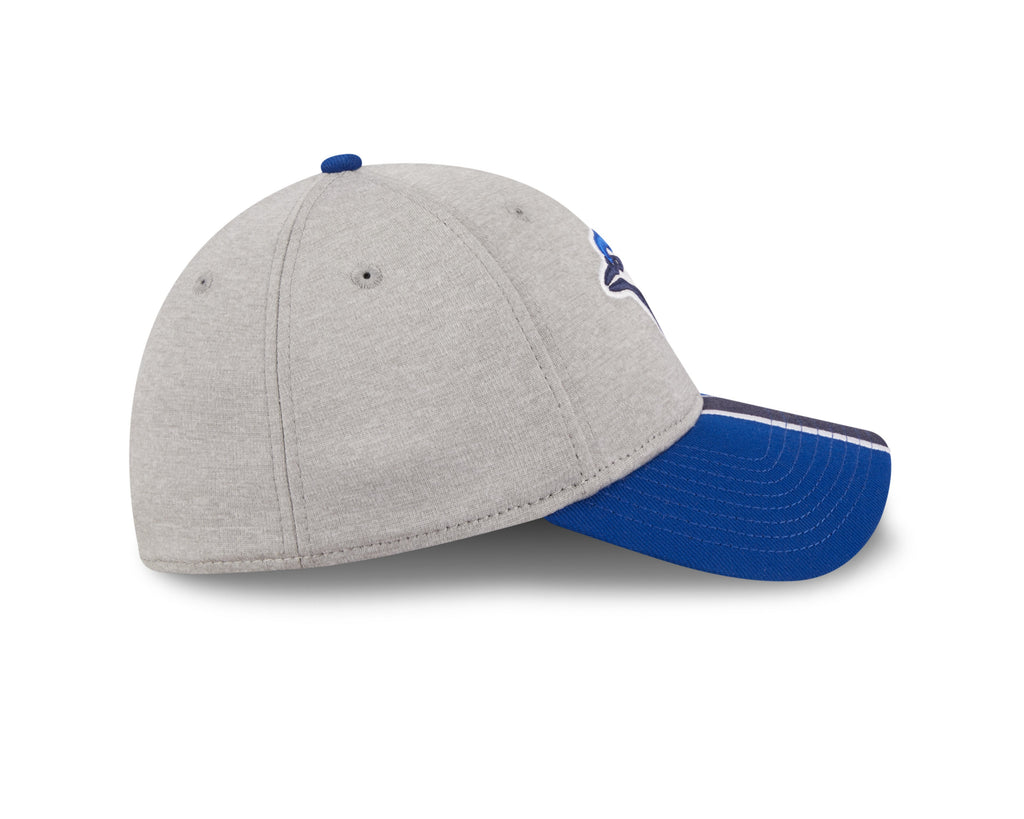 Toronto Blue Jays MLB New Era Men Navy 39Thirty Stripe E3 Stretch Fit Hat product image 6, provided for visual reference and