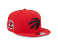 Toronto Raptors NBA New Era Men Red 9Fifty E3 Two Patch Snapback product image 1, provided for visual reference and product