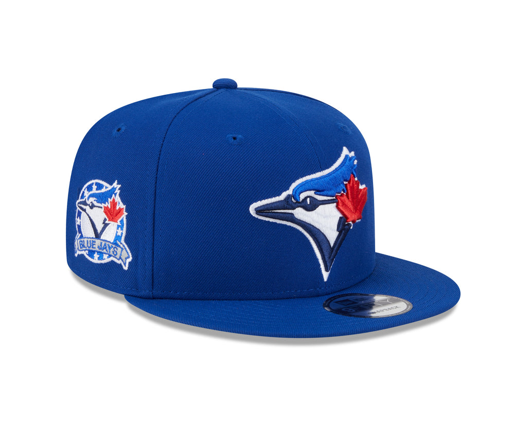 Toronto Blue Jays MLB New Era Men Royal 9Fifty Two Patch Snapback product image 1, provided for visual reference and product