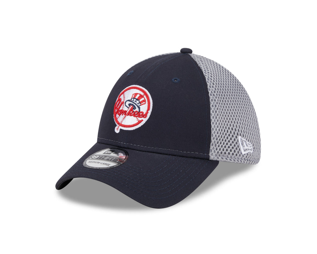 New York Yankees MLB New Era Men Navy/Grey 39Thirty Mesh Stretch Fit Hat product image 1, provided for visual reference and