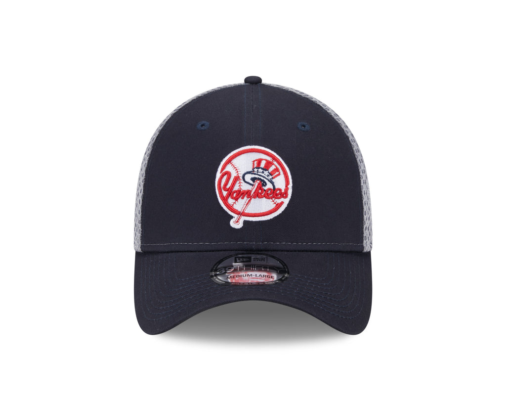 New York Yankees MLB New Era Men Navy/Grey 39Thirty Mesh Stretch Fit Hat product image 6, provided for visual reference and