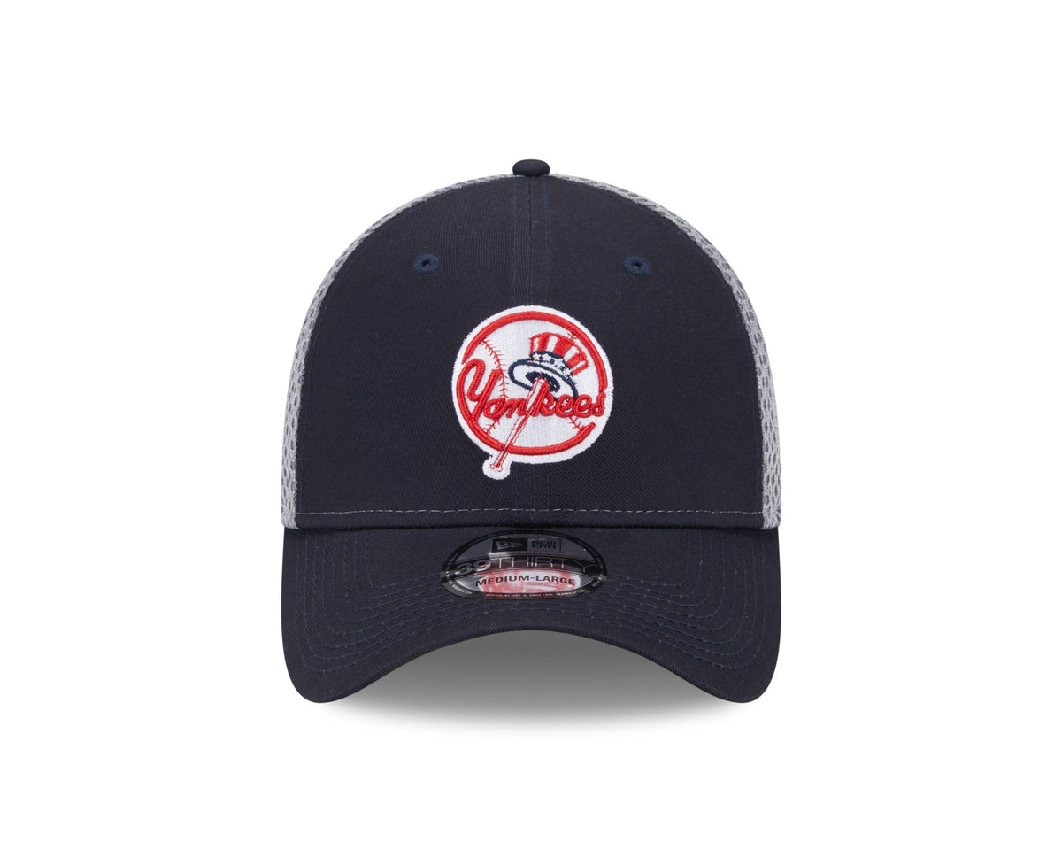 New York Yankees MLB New Era Men Navy/Grey 39Thirty Mesh Stretch Fit Hat product image 6, provided for visual reference and