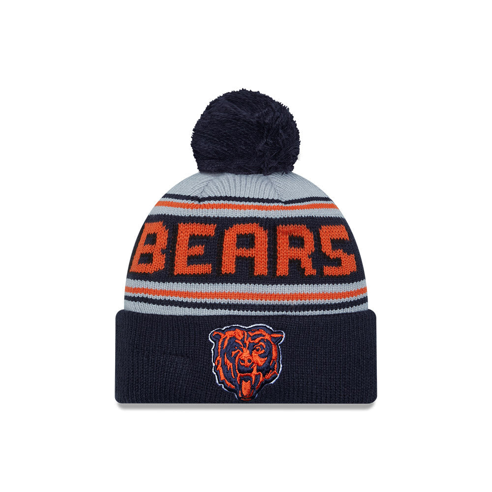 Chicago Bears EG Pom Knit Hat product image 1, provided for visual reference and product detail review