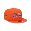 Chicago Bears New Era 9FIFTY Script Orange Snapback Hat product image 1, provided for visual reference and product detail