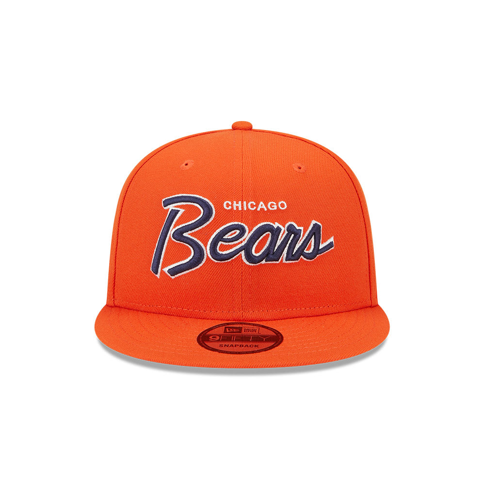 Chicago Bears New Era 9FIFTY Script Orange Snapback Hat product image 2, provided for visual reference and product detail
