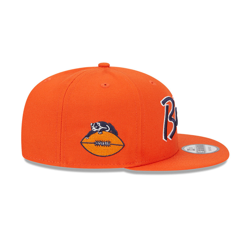 Chicago Bears New Era 9FIFTY Script Orange Snapback Hat product image 4, provided for visual reference and product detail