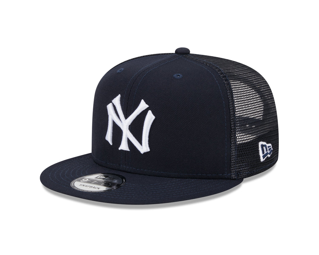 New York Yankees MLB New Era Men Navy 9Fifty Cooperstown Trucker Snapback product image 1, provided for visual reference and