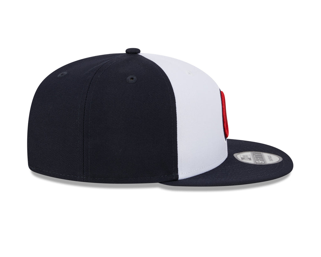 Atlanta Braves MLB New Era Men White/Navy 9Fifty 2024 Batting Practice Snapback product image 6, provided for visual