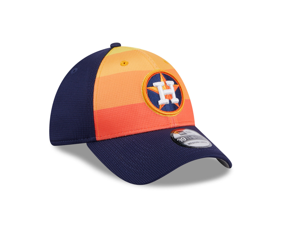 Houston Astros MLB New Era Men Orange/Navy 39Thirty 2024 Batting Practice Stretch Fit Hat product image 3, provided for