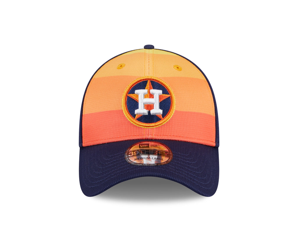 Houston Astros MLB New Era Men Orange/Navy 39Thirty 2024 Batting Practice Stretch Fit Hat product image 4, provided for