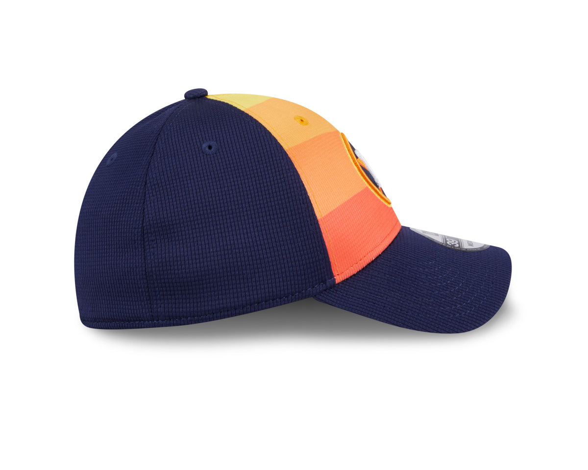 Houston Astros MLB New Era Men Orange/Navy 39Thirty 2024 Batting Practice Stretch Fit Hat product image 6, provided for