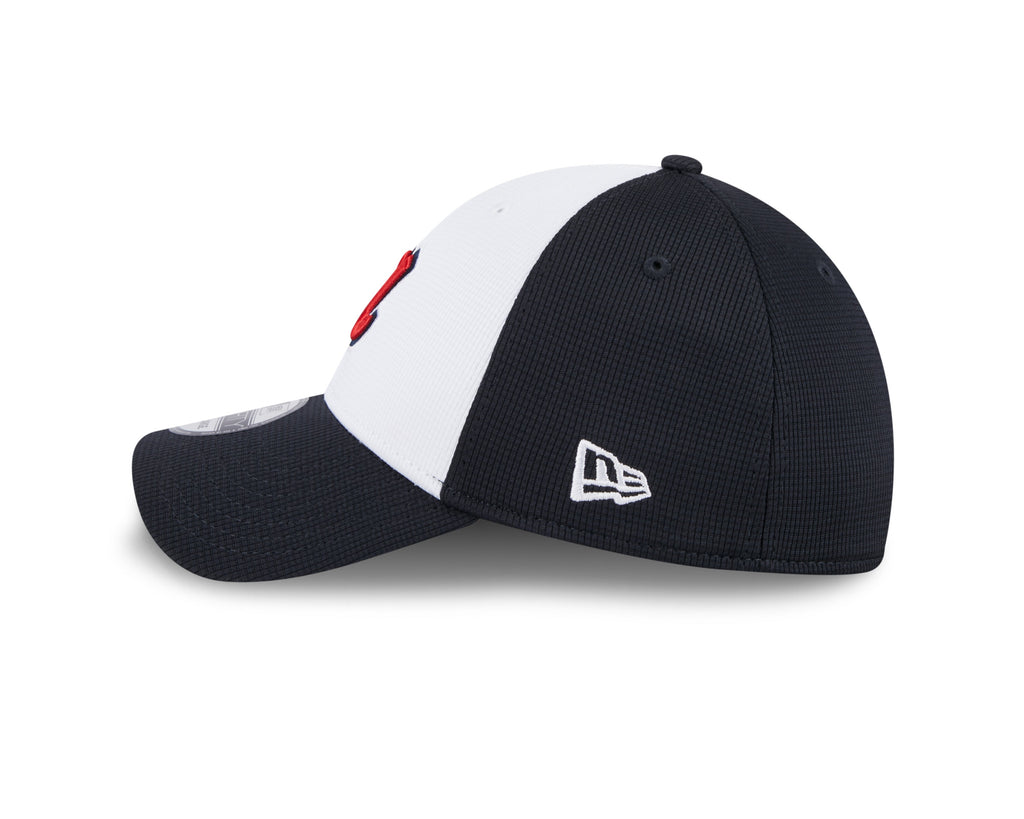 Atlanta Braves MLB New Era Men White/Royal Blue 39Thirty 2024 Batting Practice Stretch Fit Hat product image 5, provided for