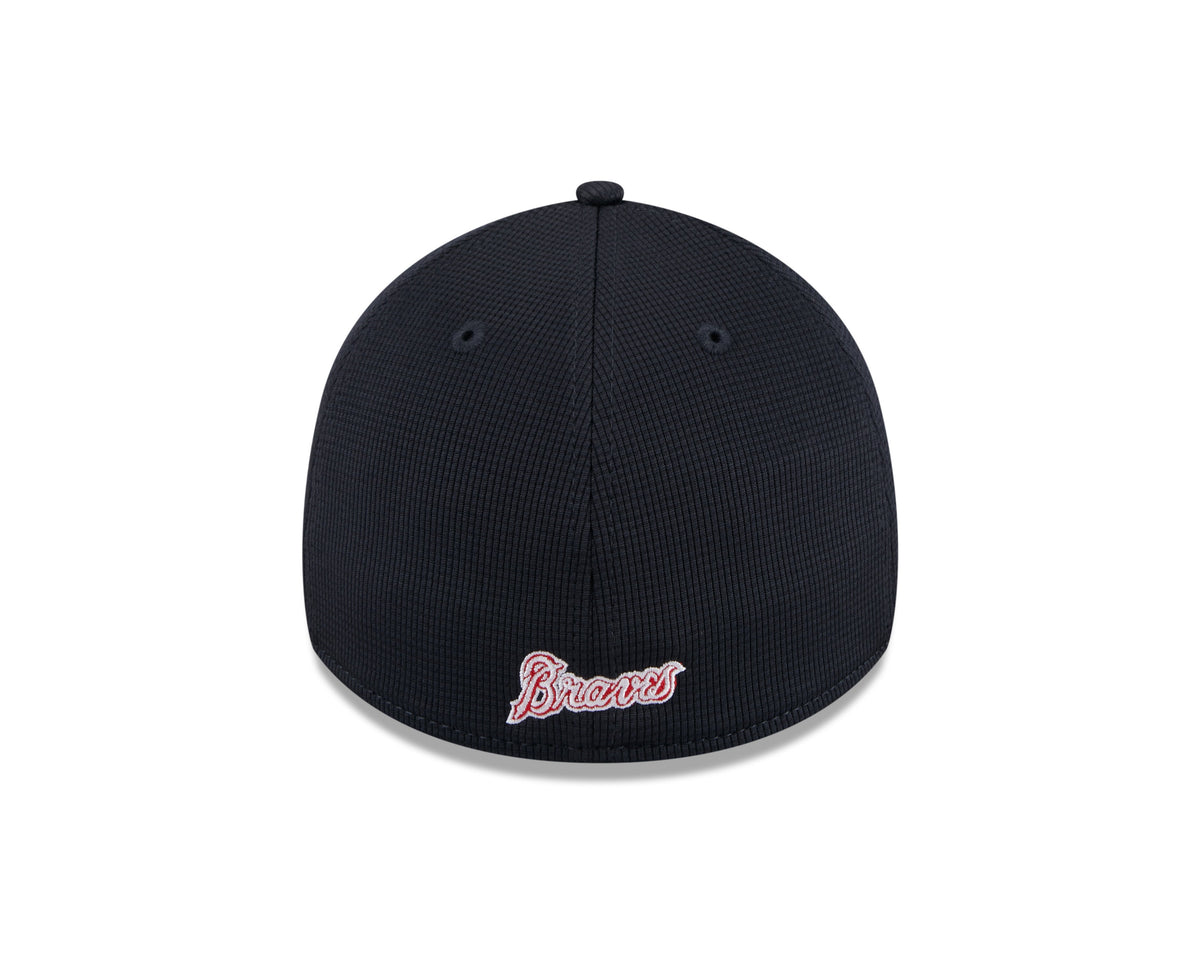 Atlanta Braves MLB New Era Men White/Royal Blue 39Thirty 2024 Batting Practice Stretch Fit Hat product image 2, provided for