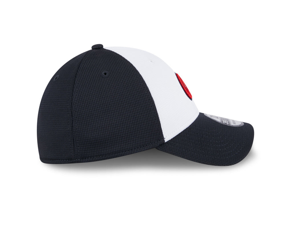 Atlanta Braves MLB New Era Men White/Royal Blue 39Thirty 2024 Batting Practice Stretch Fit Hat product image 6, provided for