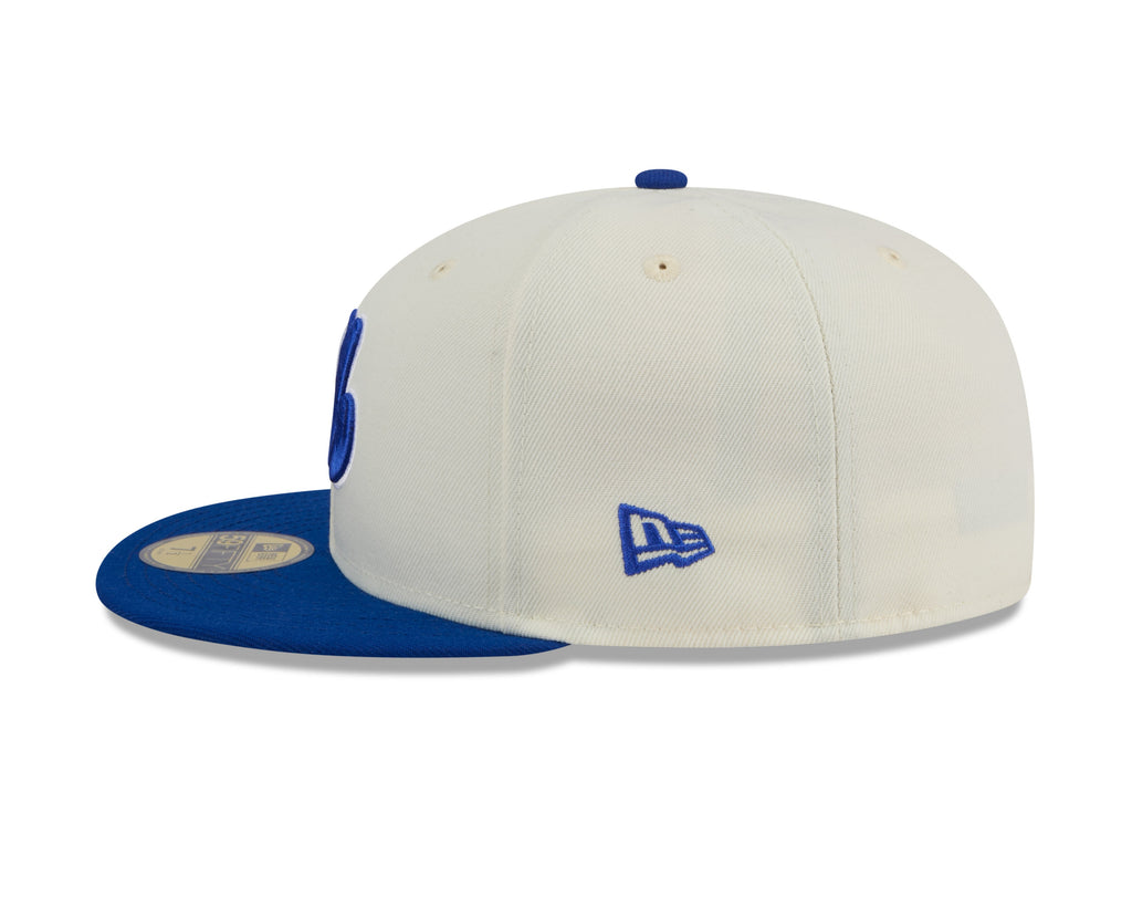Montreal Expos MLB New Era Men Off-White/Royal-Blue 59Fifty Evergreen Fitted Hat product image 5, provided for visual