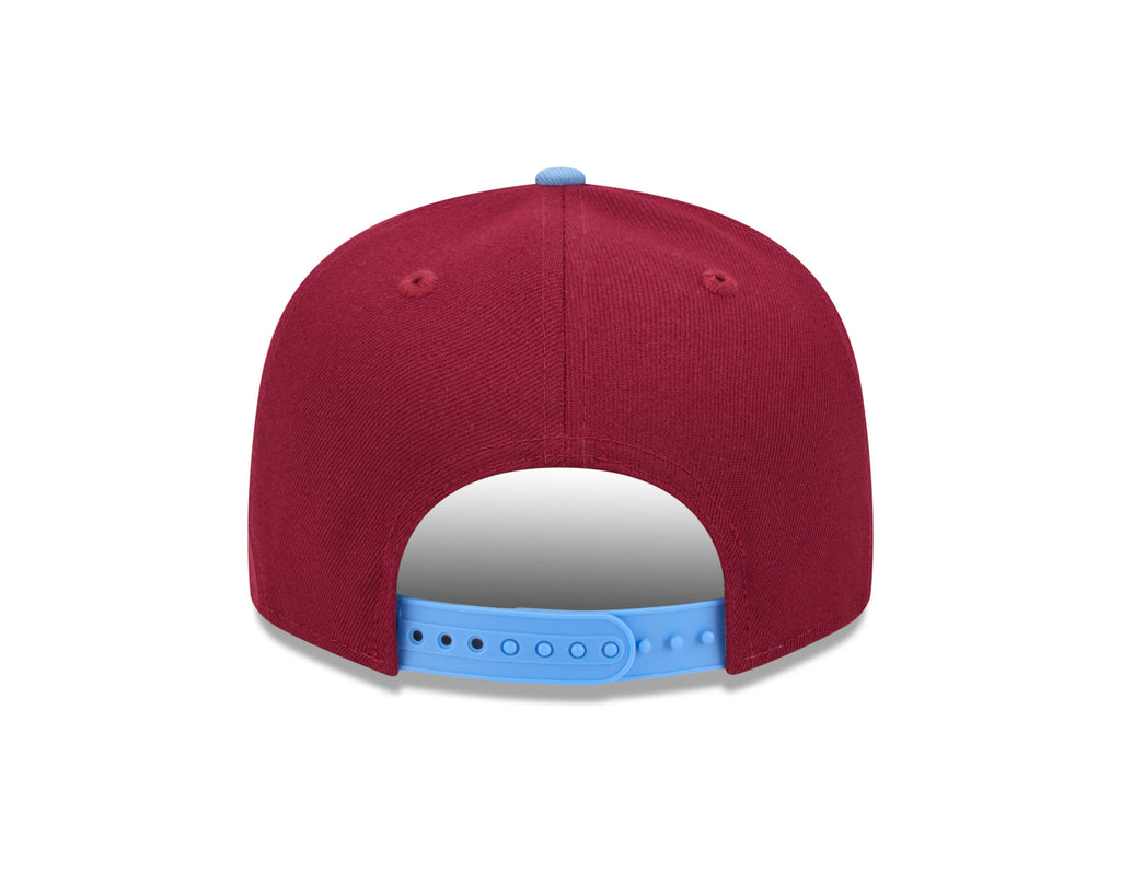 Philadelphia Phillies MLB New Era Men Burgundy/Light Blue 9Fifty Evergreen Snapback product image 2, provided for visual