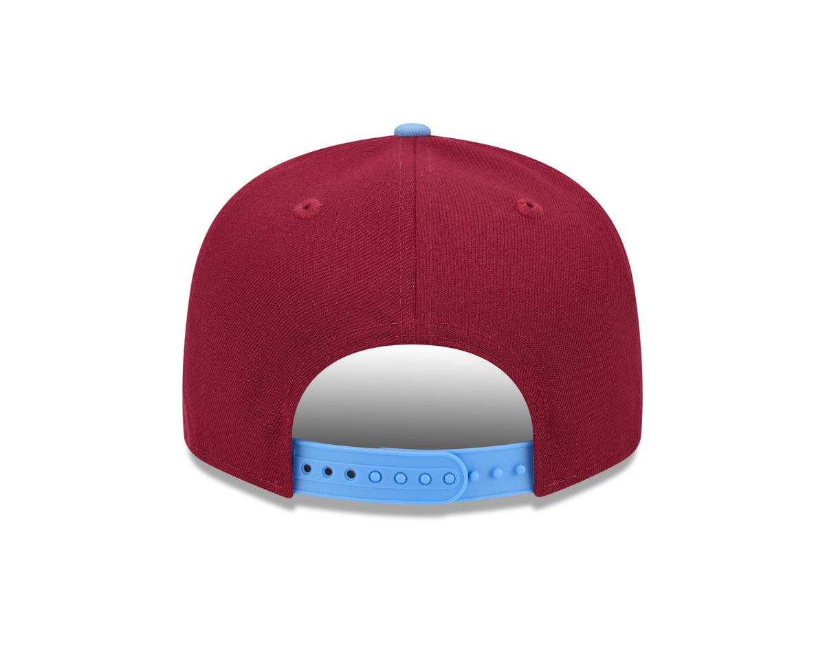 Philadelphia Phillies MLB New Era Men Burgundy/Light Blue 9Fifty Evergreen Snapback product image 2, provided for visual