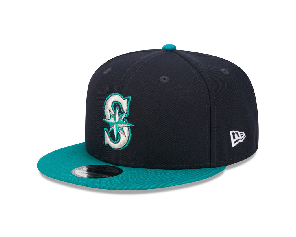 Seattle Mariners MLB New Era Men Navy/Green 9Fifty Evergreen Snapback product image 1, provided for visual reference and