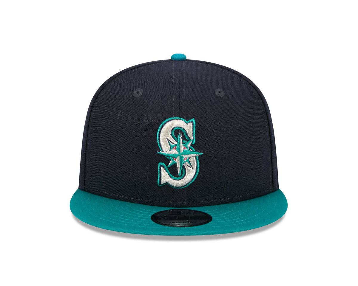 Seattle Mariners MLB New Era Men Navy/Green 9Fifty Evergreen Snapback product image 4, provided for visual reference and