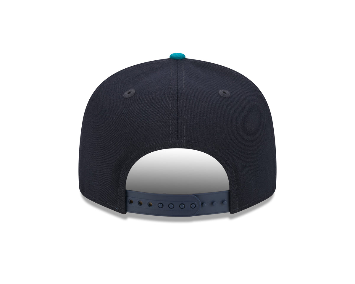 Seattle Mariners MLB New Era Men Navy/Green 9Fifty Evergreen Snapback product image 2, provided for visual reference and