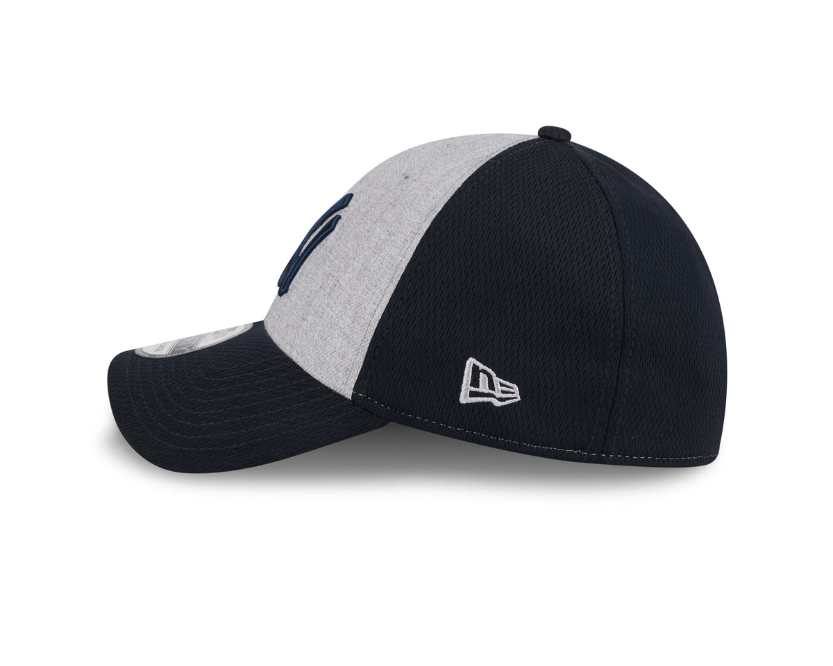 New York Yankees MLB New Era Men Grey/Navy 39Thirty Throwback Stretch Fit Hat product image 4, provided for visual reference