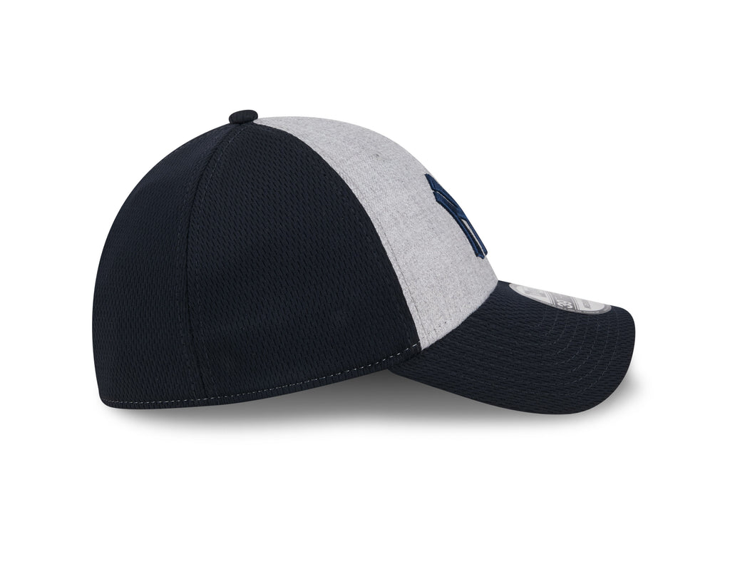 New York Yankees MLB New Era Men Grey/Navy 39Thirty Throwback Stretch Fit Hat product image 6, provided for visual reference
