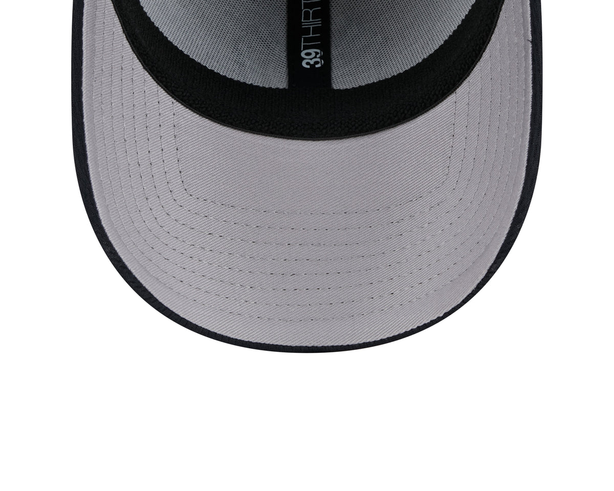 New York Yankees MLB New Era Men Grey/Navy 39Thirty Throwback Stretch Fit Hat product image 7, provided for visual reference