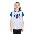 Chicago Cubs New Era Pinstripe Youth T-Shirt product image 1, provided for visual reference and product detail review