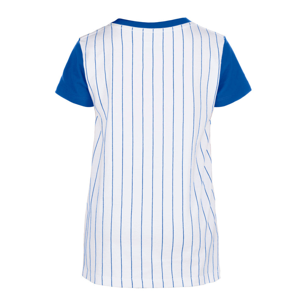 Chicago Cubs New Era Pinstripe Youth T-Shirt product image 4, provided for visual reference and product detail review