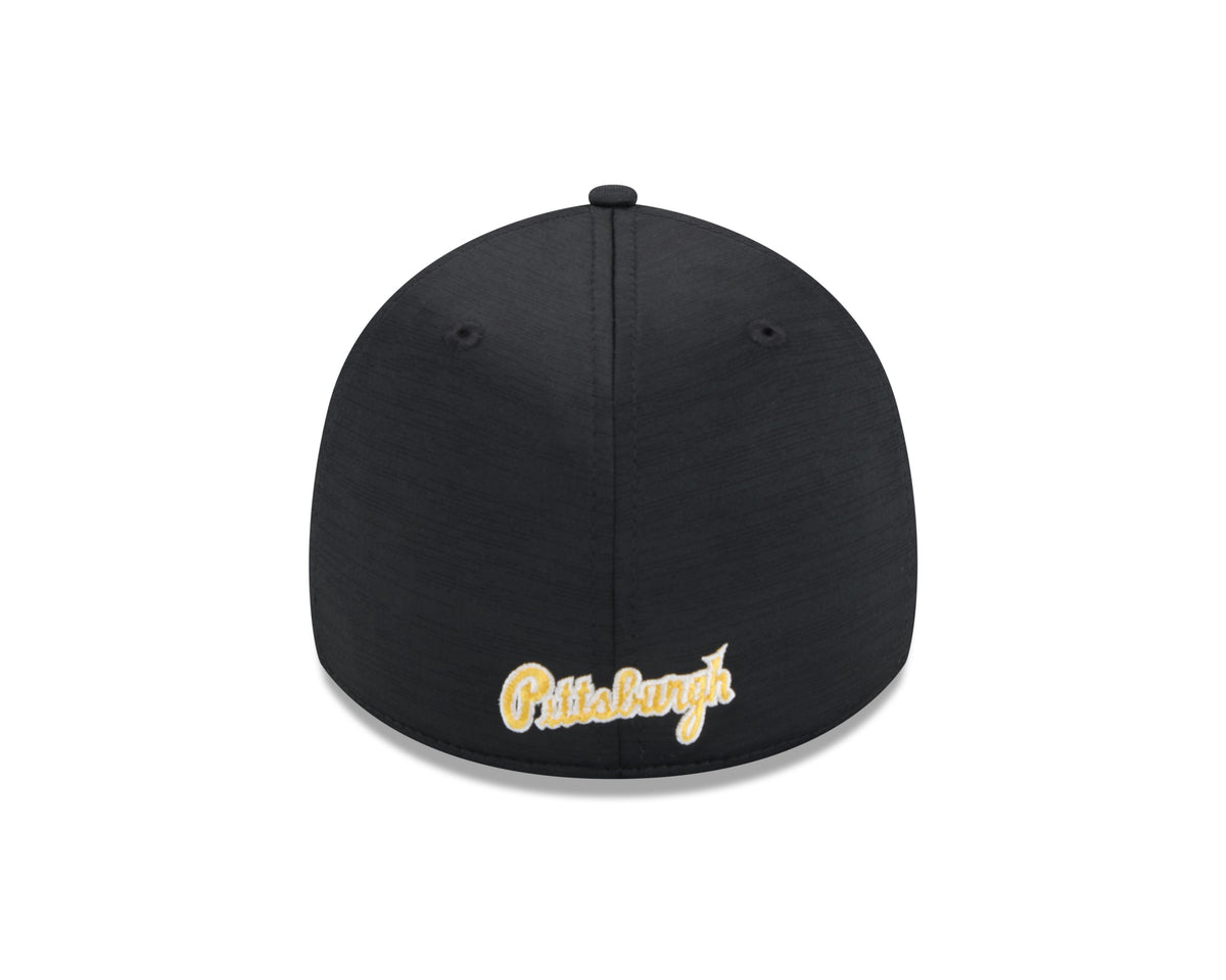 Pittsburgh Pirates MLB New Era Men Black 39Thirty 2024 Clubhouse Stretch Fit Hat product image 2, provided for visual