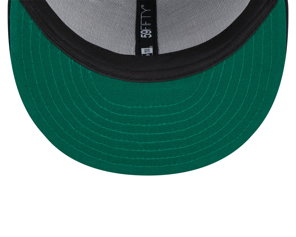 Atlanta Braves MLB New Era Men Grey 59Fifty Heather Pinstripe Fitted Hat product image 7, provided for visual reference and