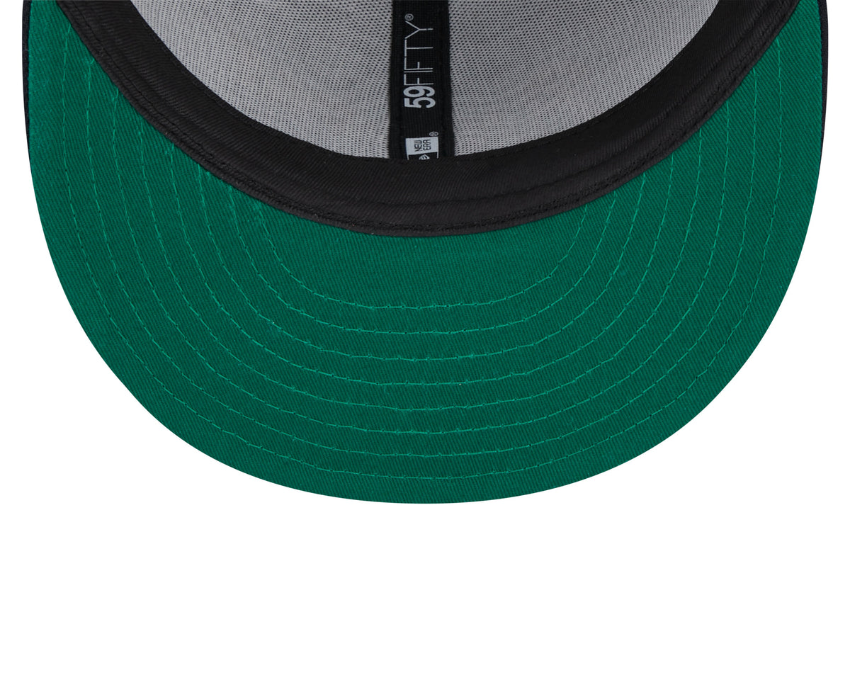 Atlanta Braves MLB New Era Men Grey 59Fifty Heather Pinstripe Fitted Hat product image 7, provided for visual reference and