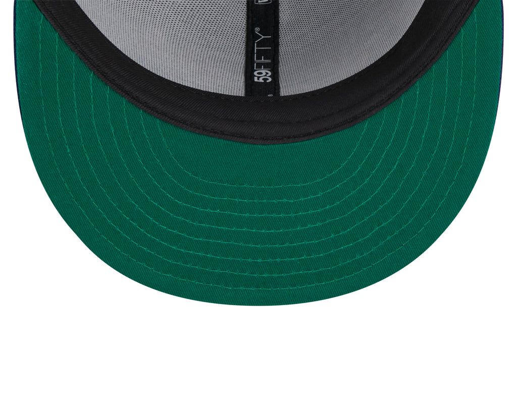 Los Angeles Dodgers MLB New Era Men Grey 59Fifty Heather Pinstripe Fitted Hat product image 7, provided for visual reference