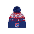 Chicago Cubs Nostalgia Christmas Pom Knit Hat product image 1, provided for visual reference and product detail review
