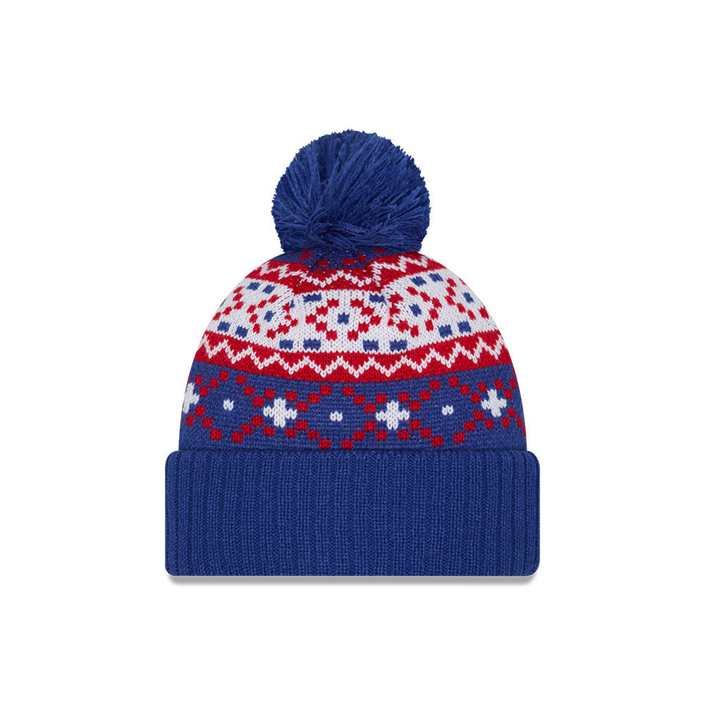 Chicago Cubs Nostalgia Christmas Pom Knit Hat product image 2, provided for visual reference and product detail review