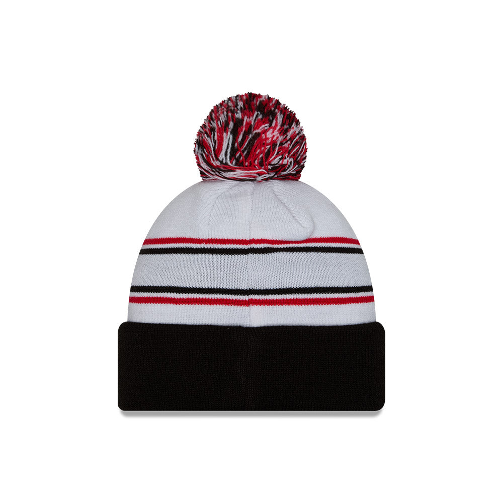 Chicago Bulls Banded 19884 Pom Knit Hat product image 2, provided for visual reference and product detail review