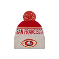 San Francisco 49ers 2024 Sideline New Era Historic Sport Knit Hat product image 1, provided for visual reference and product