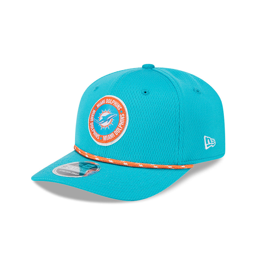 Miami Dolphins 2024 Sideline New Era 9SEVENTY Rope Hat product image 3, provided for visual reference and product detail