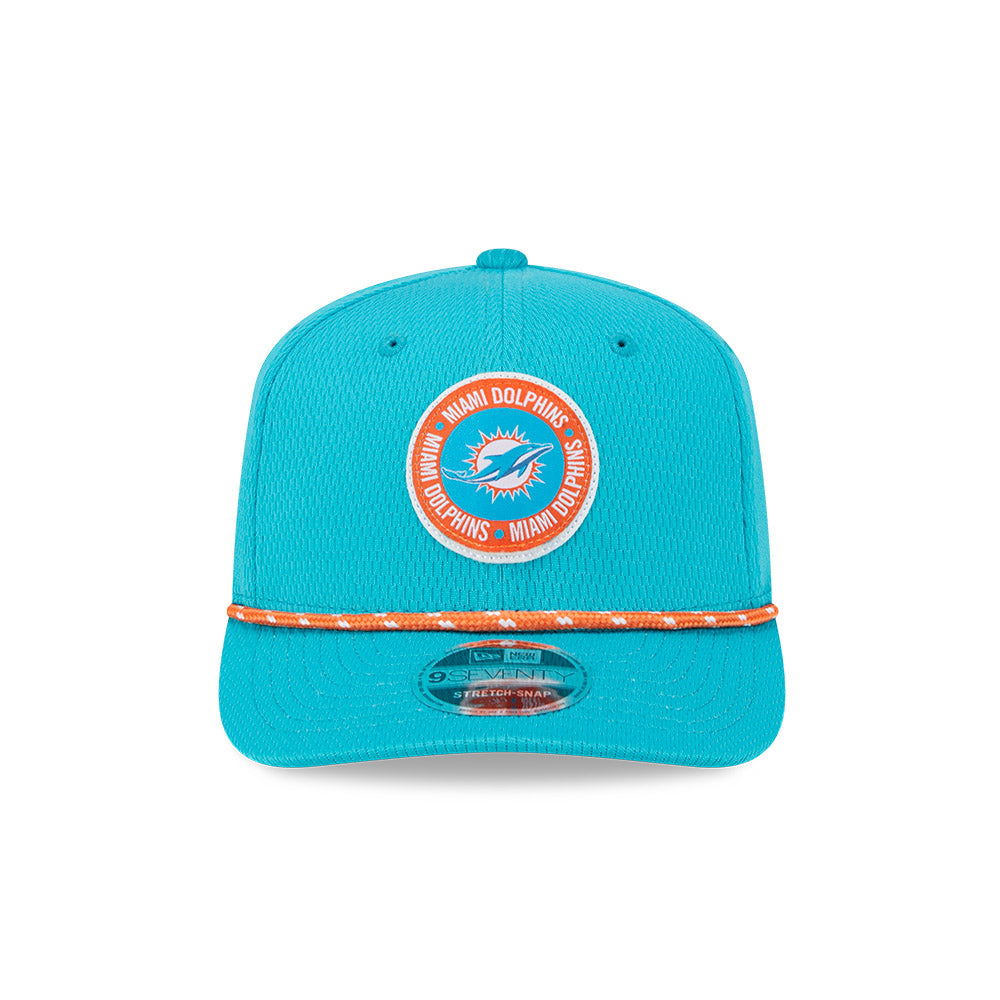Miami Dolphins 2024 Sideline New Era 9SEVENTY Rope Hat product image 2, provided for visual reference and product detail
