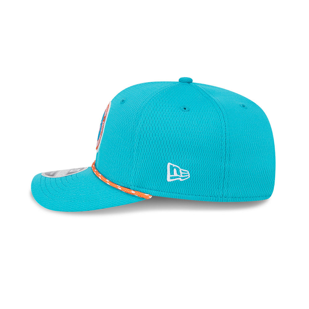 Miami Dolphins 2024 Sideline New Era 9SEVENTY Rope Hat product image 5, provided for visual reference and product detail