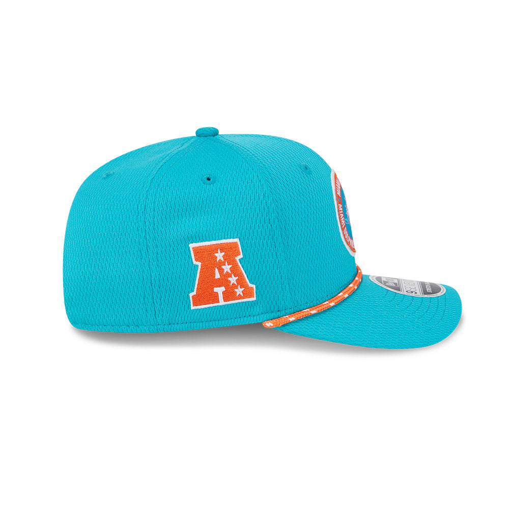 Miami Dolphins 2024 Sideline New Era 9SEVENTY Rope Hat product image 4, provided for visual reference and product detail
