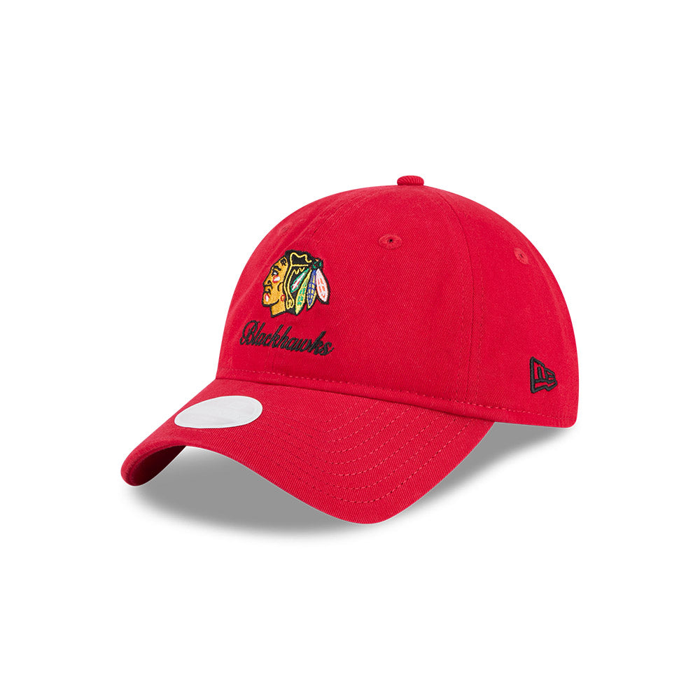 Chicago Blackhawks New Era Women Red Preppy Team 9TWENTY Adjustable Hat product image 1, provided for visual reference and