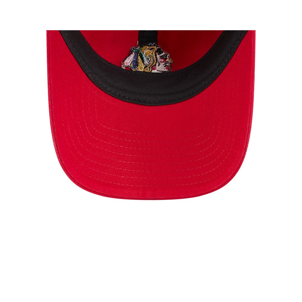 Chicago Blackhawks New Era Women Red Preppy Team 9TWENTY Adjustable Hat product image 7, provided for visual reference and