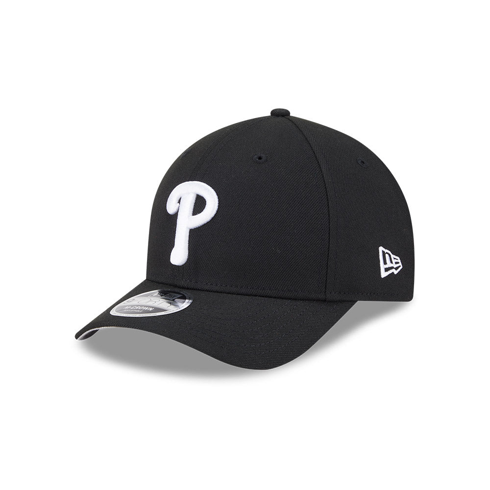Philadelphia Phillies New Era Black/White 9FORTY M-Crown Adjustable Hat product image 1, provided for visual reference and