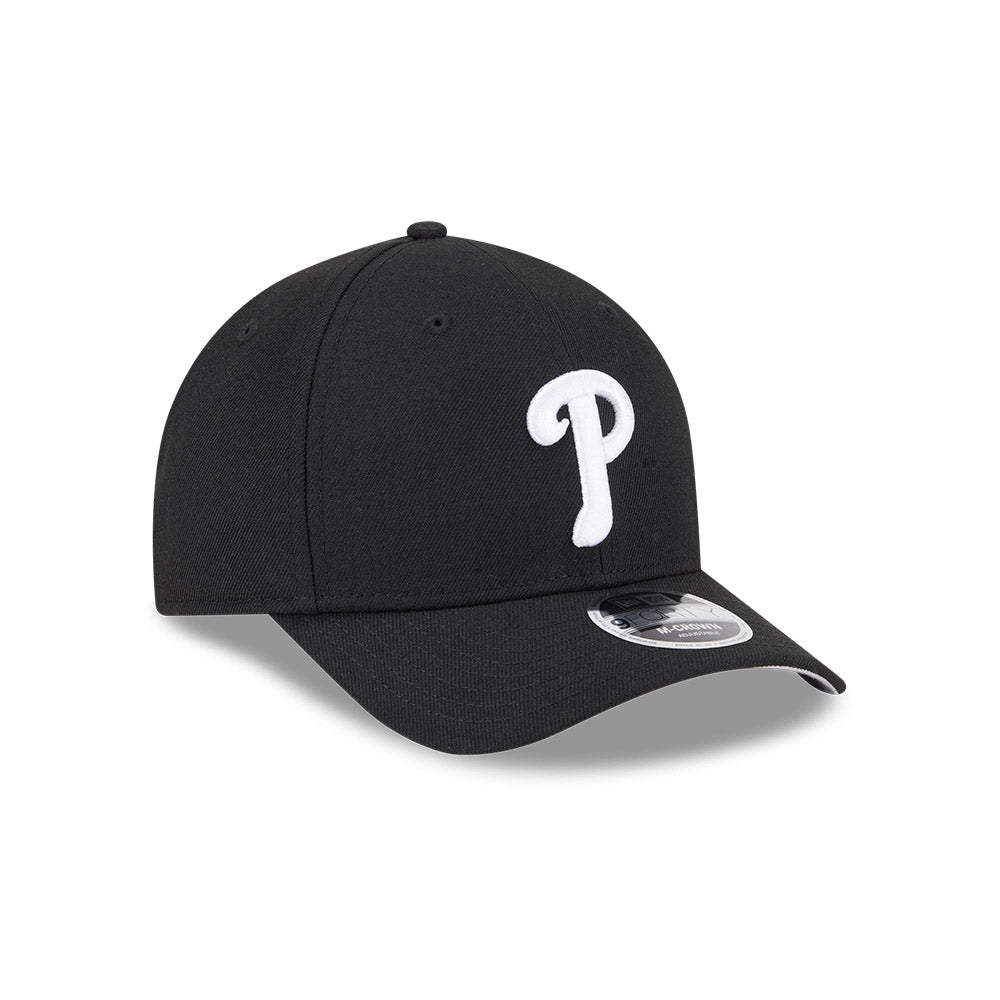 Philadelphia Phillies New Era Black/White 9FORTY M-Crown Adjustable Hat product image 7, provided for visual reference and